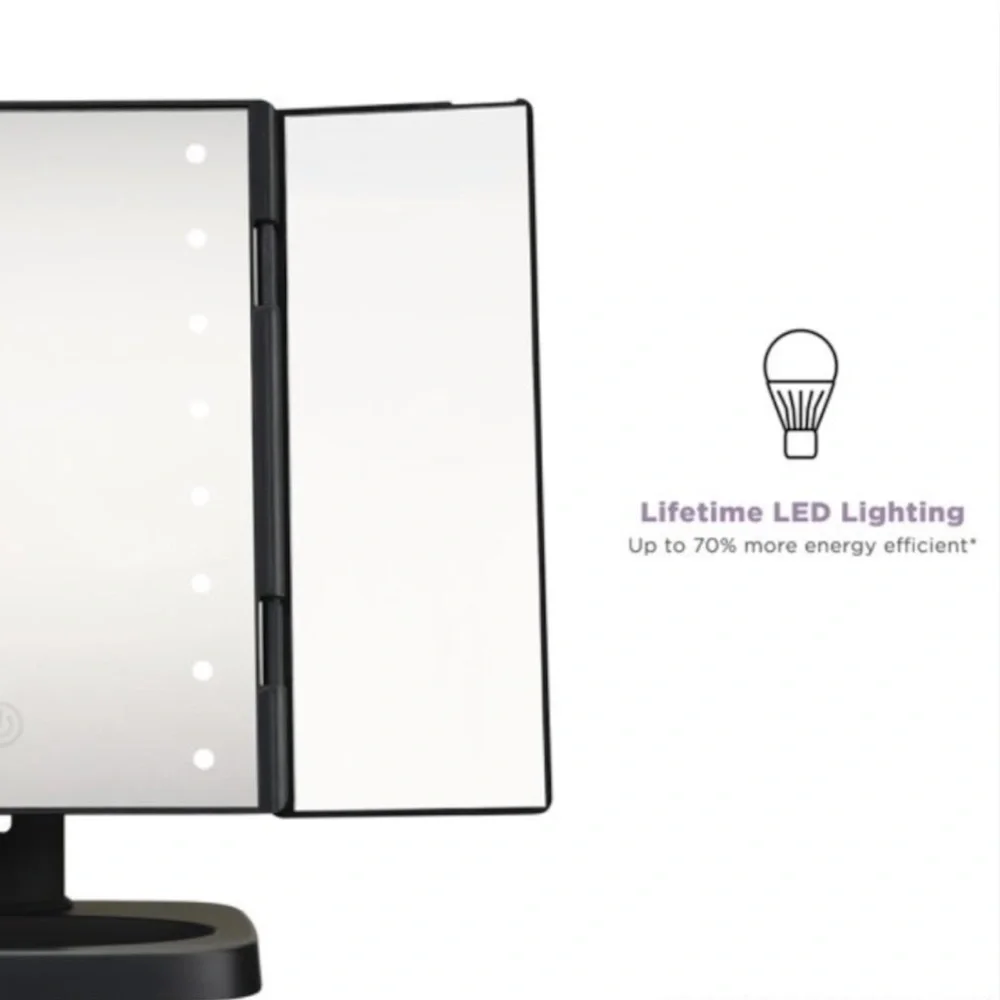 Conair Reflections TriPanel LED Plastic 1x 2x 3X Magnification Mirror
